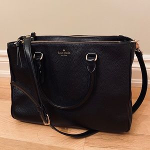 Black Kate Spade Leather Bag with Shoulder Strap